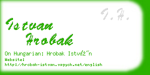 istvan hrobak business card